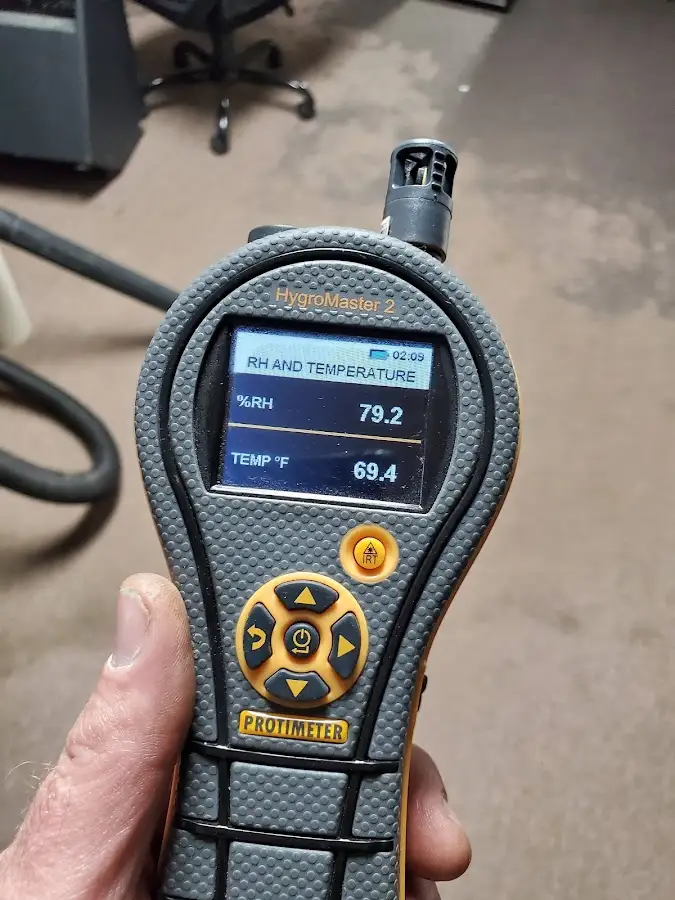 Moisture meter humidity assessment for Fire & Smoke Damage Restoration in Buxton