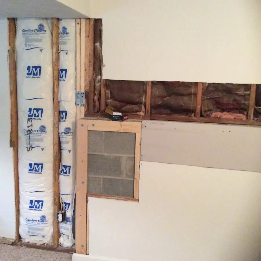 Wall insulation replacement during Contents Cleaning & Restoration in Buxton